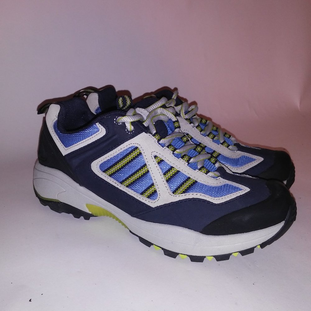 Lands End Sneakers‎ Womens Size 7.5 B Blue Green Lace Up
